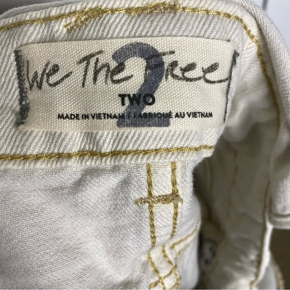 NWT Free People We The Free Sunkissed Overalls Shorts in Off White Size 2 - Picture 8 of 11